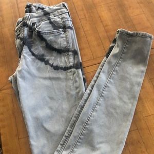 Womens 7 for all mankind skinny tie dye jeans size 27